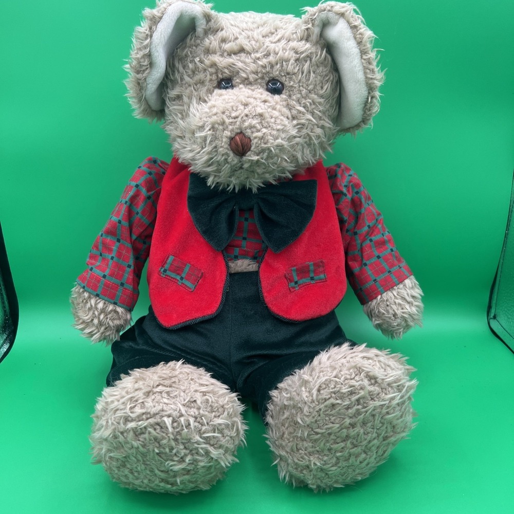 Christopher & Holly Boy Bear Christmas Holiday Plush Commonwealth‎ Toys R Us 18"